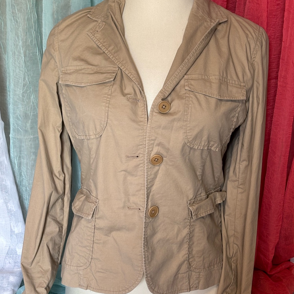 Women's Tan Blazer Jacket